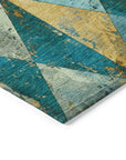 Addison Rugs Galon Teal Washable Indoor-Outdoor Rug