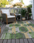 Addison Rugs Galor Green Washable Indoor-Outdoor Rug