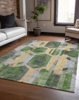 Addison Rugs Galor Green Washable Indoor-Outdoor Rug