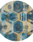 Addison Rugs Galor Teal Washable Indoor-Outdoor Rug