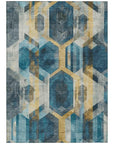 Addison Rugs Galor Teal Washable Indoor-Outdoor Rug