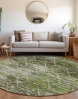 Addison Rugs Galyn Olive Washable Indoor-Outdoor Rug