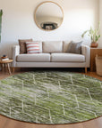 Addison Rugs Galyn Olive Washable Indoor-Outdoor Rug