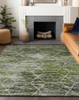 Addison Rugs Galyn Olive Washable Indoor-Outdoor Rug