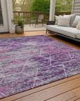 Addison Rugs Galyn Purple Washable Indoor-Outdoor Rug