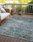 Addison Rugs Galyn Teal Washable Indoor-Outdoor Rug
