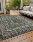 Addison Rugs Haelanor Green Washable Indoor-Outdoor Rug