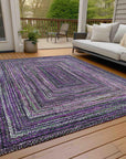 Addison Rugs Haelanor Purple Washable Indoor-Outdoor Rug