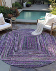 Addison Rugs Haelanor Purple Washable Indoor-Outdoor Rug