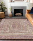 Haelara Orange Washable Indoor-Outdoor Rug
