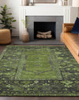 Addison Rugs Haelaris Green Washable Indoor-Outdoor Rug