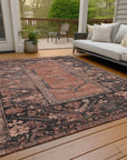Addison Rugs Haelaris Orange Washable Indoor-Outdoor Rug