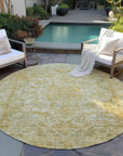 Haelas Brown Washable Indoor-Outdoor Rug