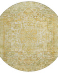 Haelas Brown Washable Indoor-Outdoor Rug