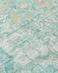Addison Rugs Haelas Teal Washable Indoor-Outdoor Rug