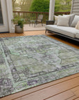 Addison Rugs Haeleth Green Washable Indoor-Outdoor Rug