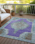 Addison Rugs Haelion Purple Washable Indoor-Outdoor Rug