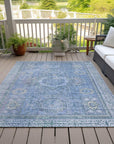 Addison Rugs Irias Blue Washable Indoor-Outdoor Rug