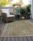 Irias Brown Washable Indoor-Outdoor Rug