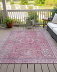 Addison Rugs Irias Pink Washable Indoor-Outdoor Rug