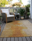 Iriel Orange Washable Indoor-Outdoor Rug