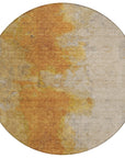 Iriel Orange Washable Indoor-Outdoor Rug