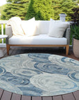 Jaelain Blue Washable Indoor-Outdoor Rug