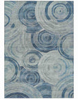 Jaelain Blue Washable Indoor-Outdoor Rug