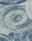 Jaelain Blue Washable Indoor-Outdoor Rug