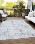 Addison Rugs Jaelaris Blue Washable Indoor-Outdoor Rug