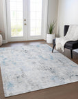 Addison Rugs Jaelaris Blue Washable Indoor-Outdoor Rug