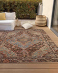 Addison Rugs Kaelanor Chocolate Washable Indoor-Outdoor Rug