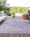 Addison Rugs Kaelas Purple Washable Indoor-Outdoor Rug