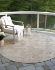 Addison Rugs Laeanor Ivory Washable Indoor-Outdoor Rug
