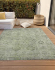 Addison Rugs Laeanor Green Washable Indoor-Outdoor Rug