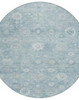 Laeara Blue Washable Indoor-Outdoor Rug