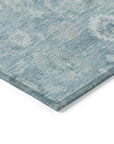 Laeara Blue Washable Indoor-Outdoor Rug
