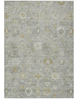 Laeara Gray Washable Indoor-Outdoor Rug