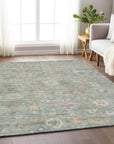 Laeara Green Washable Indoor-Outdoor Rug