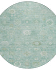Laeara Teal Washable Indoor-Outdoor Rug