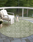 Laearis Green Washable Indoor-Outdoor Rug