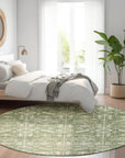 Laearis Green Washable Indoor-Outdoor Rug