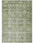 Laearis Green Washable Indoor-Outdoor Rug