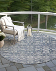 Laearis Blue Washable Indoor-Outdoor Rug