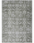 Laearis Gray Washable Indoor-Outdoor Rug