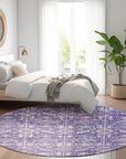 Laearis Purple Washable Indoor-Outdoor Rug