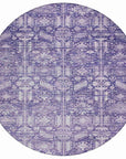 Laearis Purple Washable Indoor-Outdoor Rug