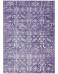 Laearis Purple Washable Indoor-Outdoor Rug