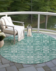Addison Rugs Laearis Teal Washable Indoor-Outdoor Rug