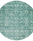 Laearis Teal Washable Indoor-Outdoor Rug